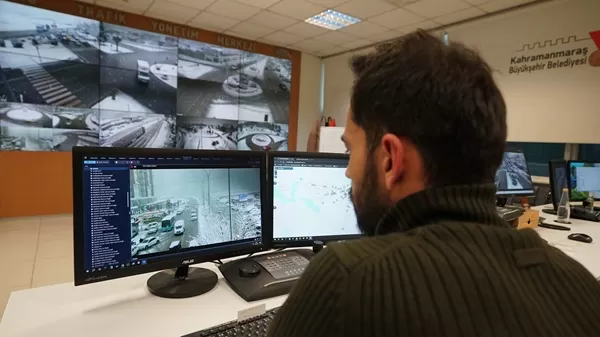 Kahramanmaraş’ta Kar Yağışı “Şehrin Gözleri” ile Anlık Takip Ediliyor!