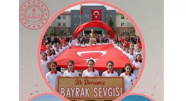 Pazarcık’ta Anlamlı Başlangıç: Okullarda İlk Ders “Bayrak Sevgisi”
