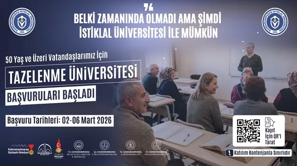 50 Yaş Üstüne Üniversite Kapısı: “Tazelenme Üniversitesi” Başvuruları Başladı!
