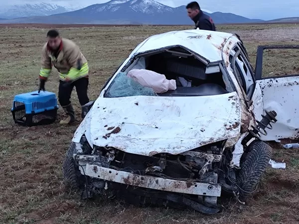 Afşin’de Otomobil Takla Attı: TOKİ Kavşağında Can Pazarı!