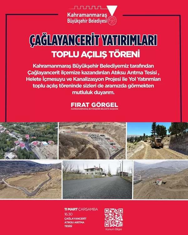 Çağlayancerit’e 854 Milyon TL’lik Yatırımın Toplu Açılışı Yapılacak