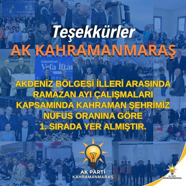 Kahramanmaraş Ramazan Çalışmalarında Zirvede!