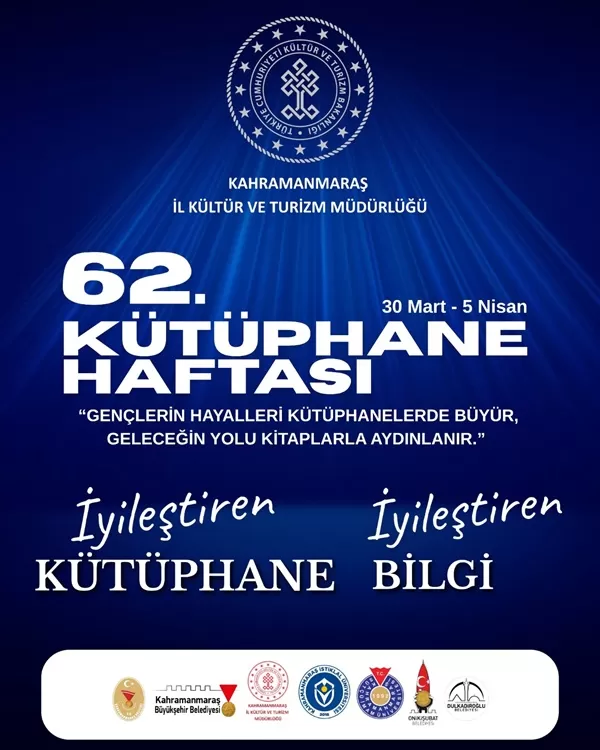 Kahramanmaraş’ta 62. Kütüphane Haftası