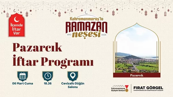 Ramazan’ın Bereketi Pazarcık’ta Kurulacak İftar Sofrasında Paylaşılacak