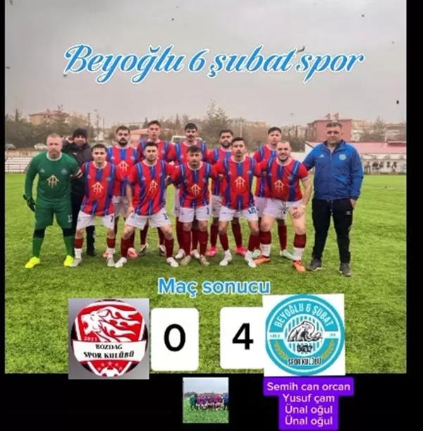 2. Amatör Küme’de Beyoğlu 6 Şubatspor Fırtınası: Sezona 4 Golle Merhaba Dedi!