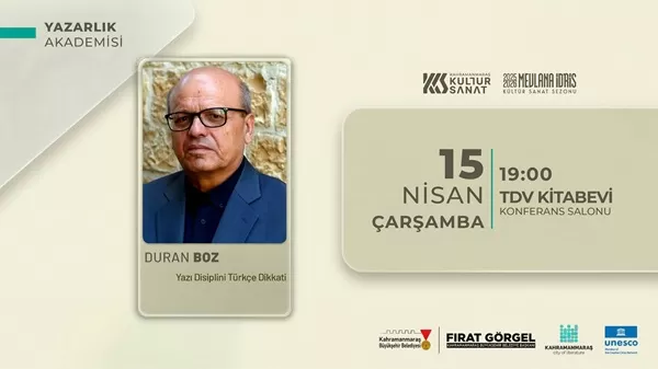 Edebiyat Şehri’nde Yazı Sanatı Konuşulacak: Duran Boz ile “Yazı Disiplini” Söyleşisi!