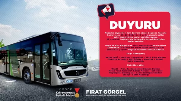Büyükşehir’den Vefakar Hizmet! Kapıçam ve Hasancıklı Mezarlıklarına Ücretsiz Seferler Başlıyor