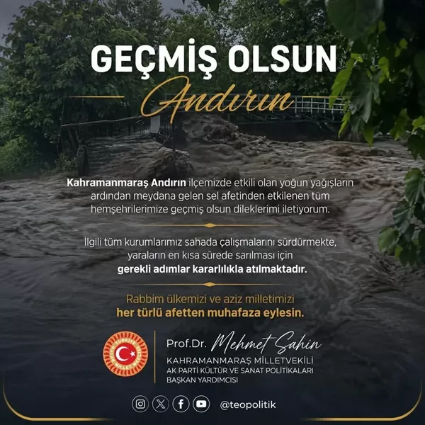 Milletvekili Şahin’den Andırın’a Güvence: “Tüm Kurumlarımızla Sahadayız, Yaralar Sarılacak”