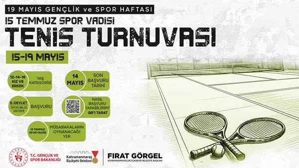 Kahramanmaraş’ta 19 Mayıs Kupası Heyecanı: Genç Raketler Korta Çıkıyor!