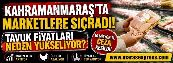 Tavukta Fahiş Fiyata 10 Milyon Lira Ceza!