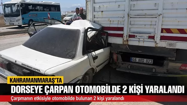 Otomobil Tır Dorsesine Ok Gibi Saplandı: 1’i Ağır 2 Yaralı!