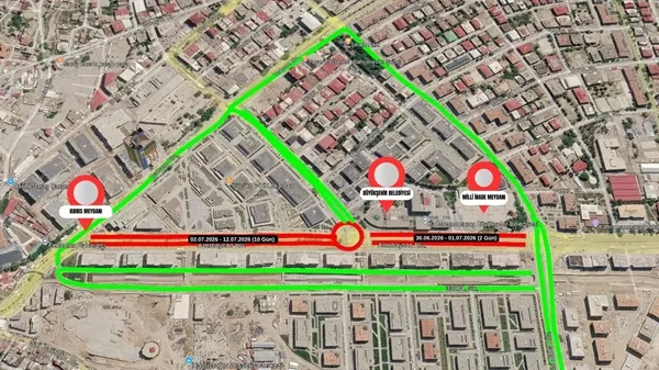 Azerbaycan Bulvarı’nda Altyapı Çalışması Nedeniyle Geçici Trafik Düzenlemesi