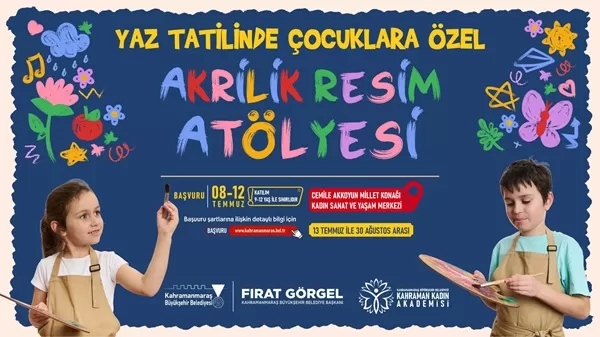 Büyükşehir Belediyesi Çocuklar İçin Akrilik Resim Atölyesi Düzenliyor