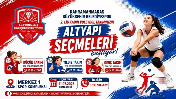 Büyükşehir Belediyesi Kadın Voleybol Takımı Altyapı Seçmeleri Düzenliyor