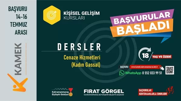 KAMEK’te Kadın Gassal Kursuna Başvurular Başladı