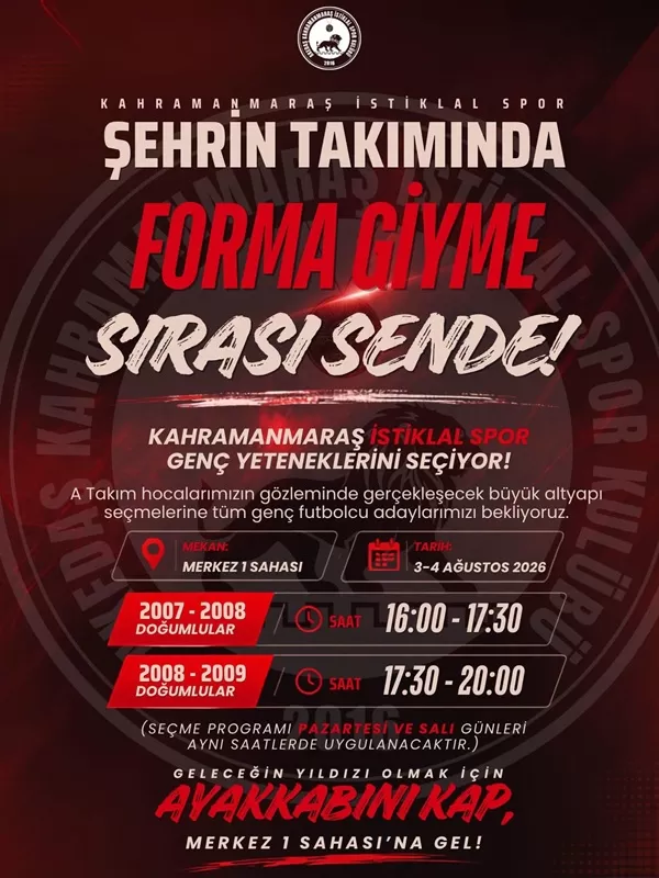 İstiklalspor yetenek avında