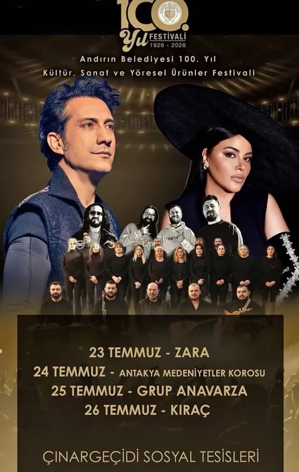 Andırın’da Yüzüncü Yıl Festivali Başlıyor