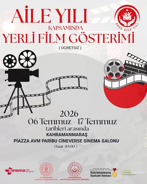 Kahramanmaraş’ta Yeni Evli Çiftlere Özel Ücretsiz Sinema Etkinliği Başlıyor