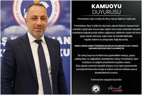 İstiklalspor’da Fenerbahçe Dosyası Kapandı: Hesaplardaki Blokeler Kaldırıldı!