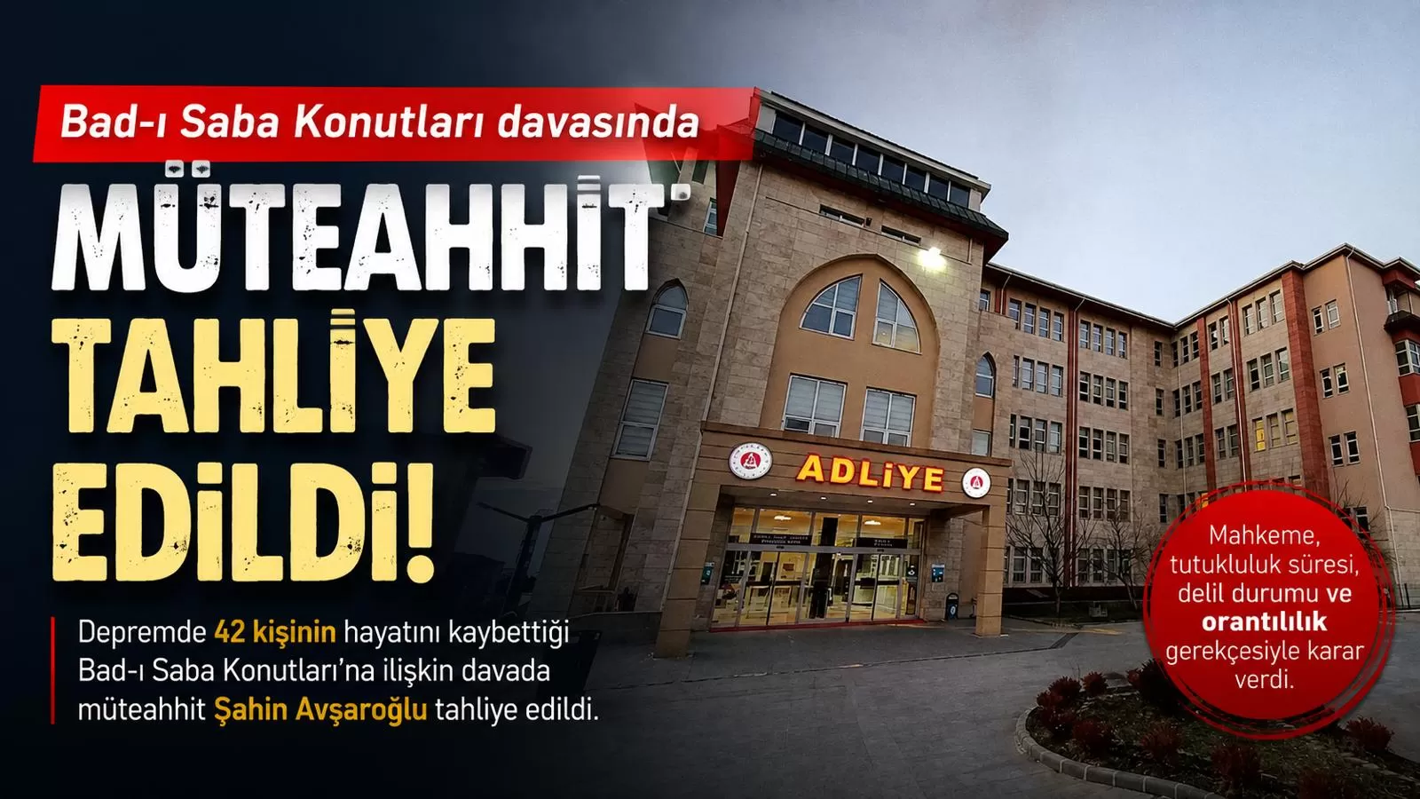 Kahramanmaraş’ta o müteahhit tahliye edildi