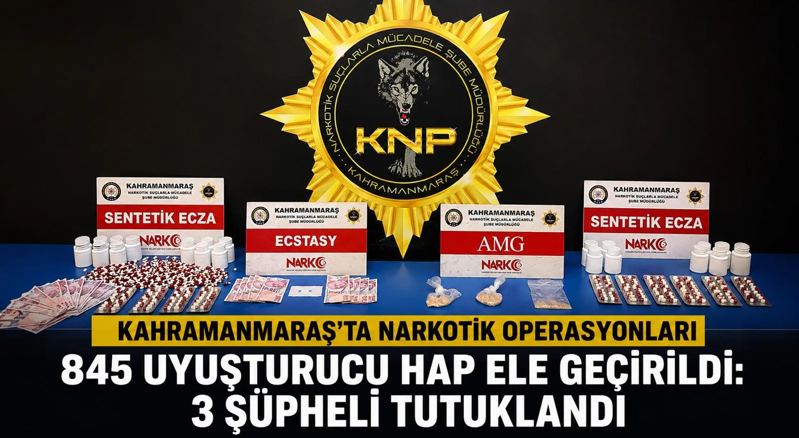 Kahramanmaraş’ta Narkotik Operasyonlarında 3 Şüpheli Tutuklandı