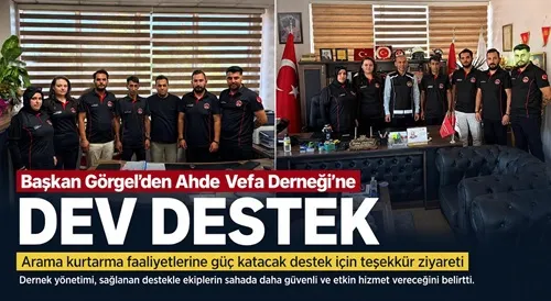 Kahramanmaraş Büyükşehir Belediyesi’nden Ahde Vefa Derneği’ne Kritik Ekipman Desteği