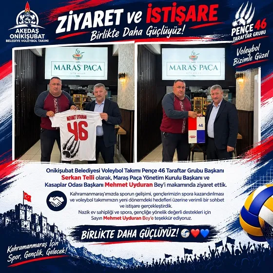 Onikişubat Belediyesi Voleybol Takımı’ndan Anlamlı Ziyaret: Hedef Kahramanmaraş Sporunu Birlikte Büyütmek