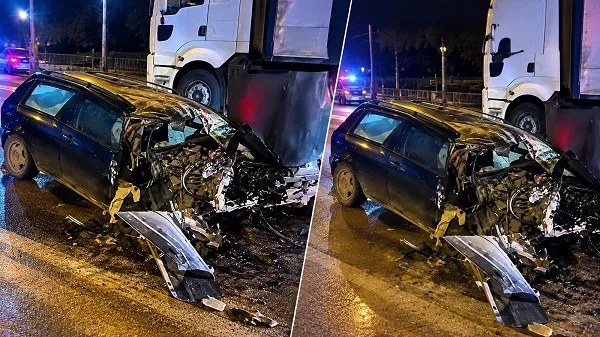 Kahramanmaraş’ta Korkunç Kaza: TIR’a Çarpan Otomobil Hurdaya Döndü, Sürücü Ağır Yaralı